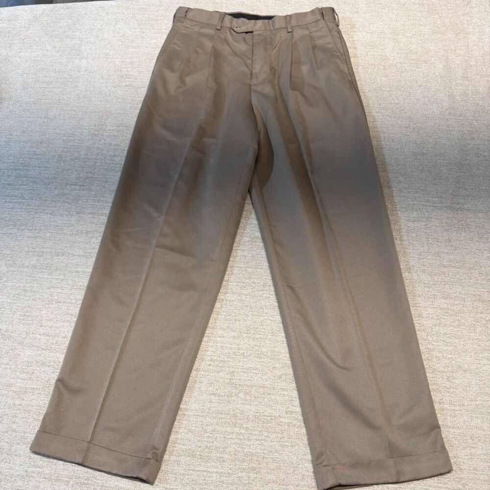 Vintage Savane Men’s Dark khaki beige brown slacks pants 32x30 medium